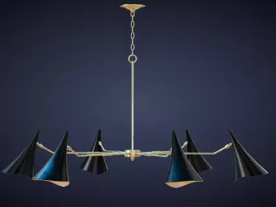 Library Chandelier Low-poly 3D model