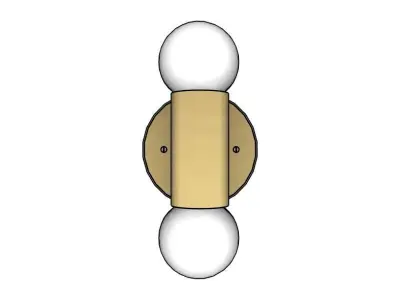 Cylinder Double Sconce by Schoolhouse 3D model