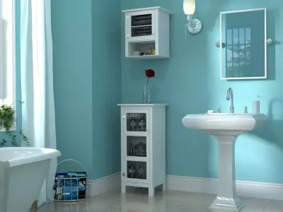 Bathroom paint ideas Low-poly 3D model