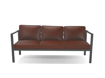 out bench sling fabric 003 Low-poly 3D model