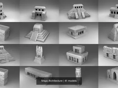 Maya Architecture 3D Model Pack