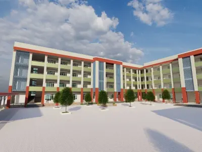 School-University- High School 3D model