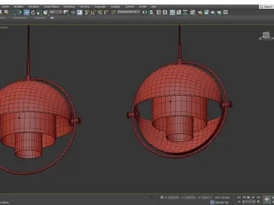 Multi Lite Pendant Light Low-poly 3D model