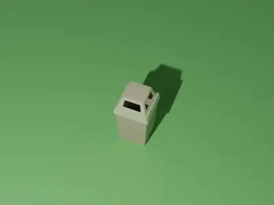 Trash bin Low-poly 3D model shop