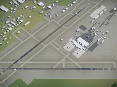 Syracuse - Hancock International Airport - SYR Low-poly 3D model