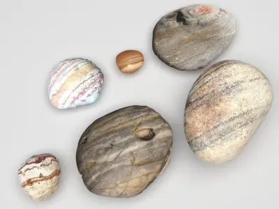 Jupiter Rocks Set 3D model