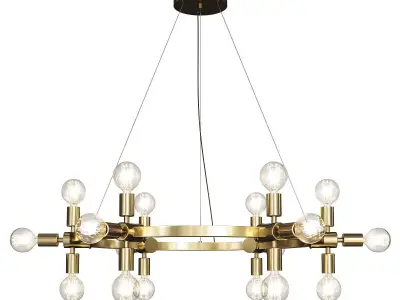 RADCLIFFE ROUND BARE BULB CHANDELIER Low-poly 3D model