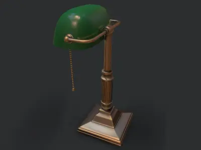 Bank Lamp PBR Low-poly 3D model