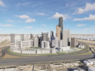 Riyadh King Abdullah Financial District 3D model