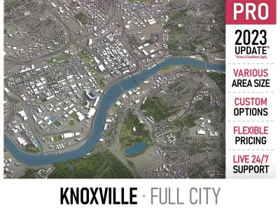 Knoxville Low-poly 3D model purchase