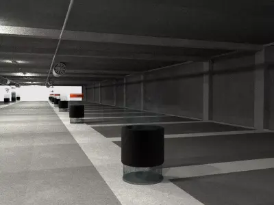 Parking Lot 3D model 3D model