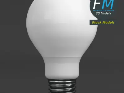LED Fluorescent light bulb lamp 1 3D model