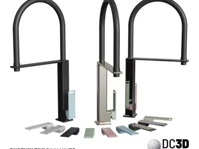 Phoenix Zimi Sink Mixer Taps 3D model