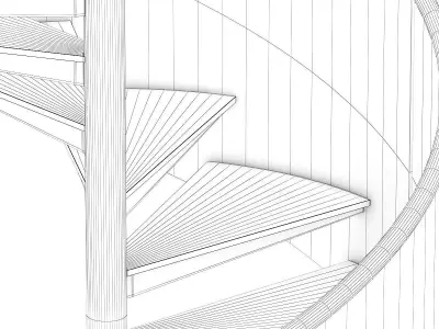 Glass Spiral Stairs 3D model