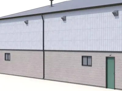 2 Industrial Buildings Collection 3D Model Pack