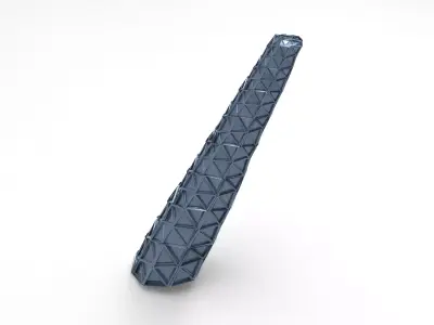 Sci fi Glass pyramid Modern tower 4 3D model