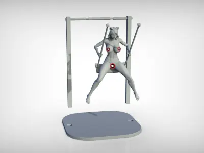 Girl on the swing 3D print model