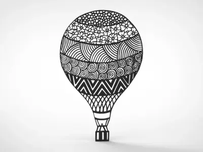 BALOON WALL FRAME ART 3D print model