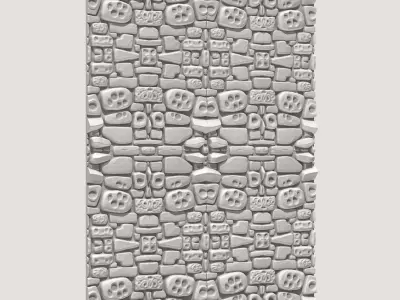 Seamless Uneven Travertine Wall Mesh 3D print model purchase