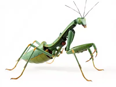 Mechanical Mantis model pack Low-poly 3D model