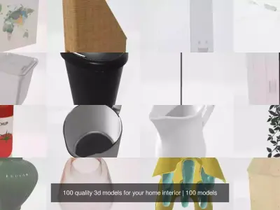 100 quality 3d models for your home interior 3D Model Pack