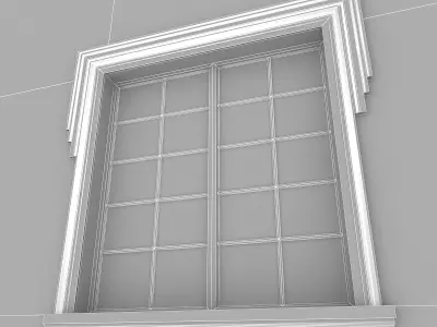 Window Frame 16 Low-poly 3D model