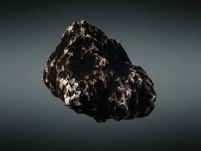 Asteroid meteorite Low-poly 3D model