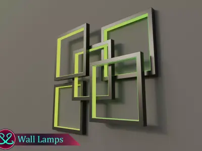 Awesome RGB Wall Lamp Pack Rgb Led Lamps Free low-poly 3D model