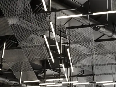 Industrial ceiling 6 3D model