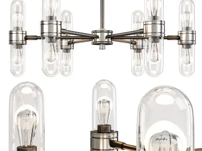 DUAL CHANDELIER Low-poly 3D model