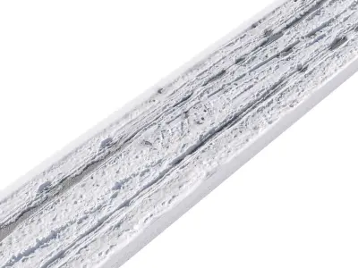 Snowy asphalt road 3D model