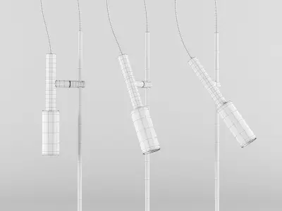 Panzeri Tubino Plus LED Table Lamp Low-poly 3D model