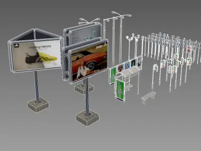 street elements 71 model Low-poly 3D model