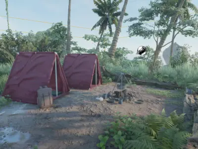 Camping and Survival pack Props UE4 or UE5 Low-poly 3D model