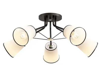 toplight-persis-tl1256d-05bk four light fixtures with shades 3D model
