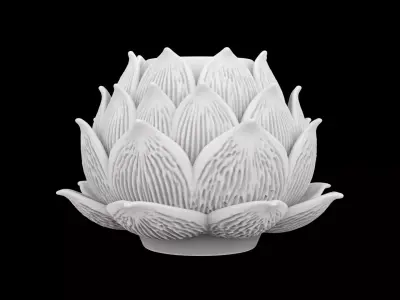 Lotus Flower Lamp Base 3D Print Model 3D print model
