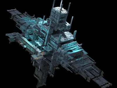 Deep ocean array platform array 3D model