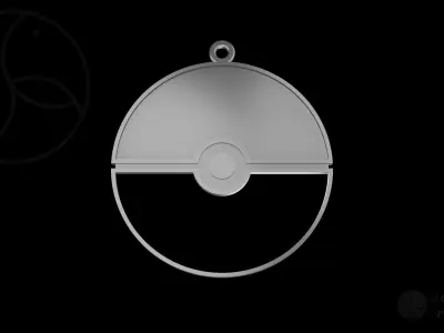 Pokemon Pokeball Christmas Decoration 3D print model
