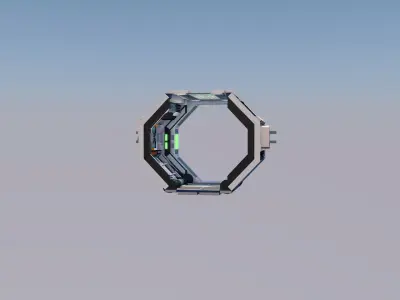 Sci Fi Corridor Station 3D model