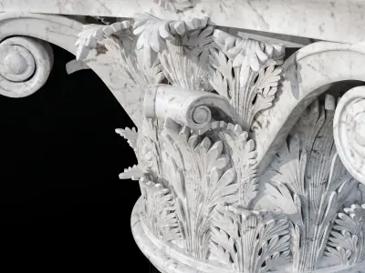 plaster collection marble corbel 3D Model Pack