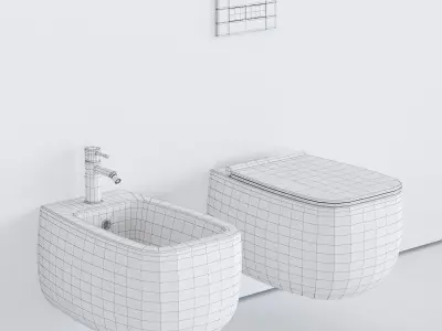 Alice Ceramica Nur Wall-Hung WC Low-poly 3D model