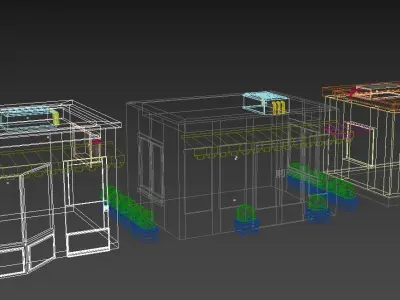 Anim Shops for Games AR VR Environments 3D model