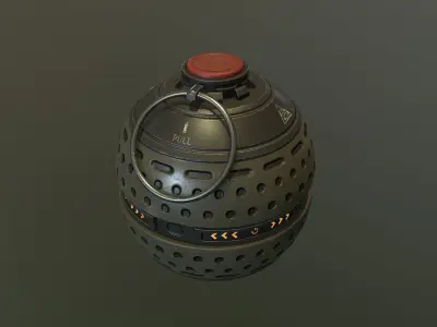 Sci-Fi Grenade Low-poly 3D model