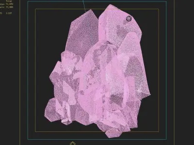 Mountain interior - stone 3 3D model