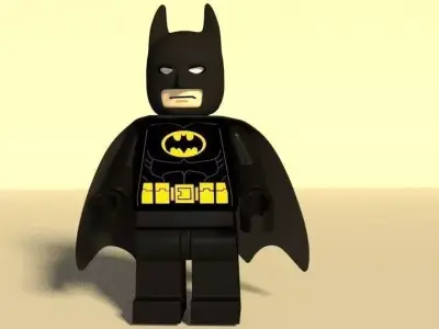 Lego Batman minifig Low-poly 3D model