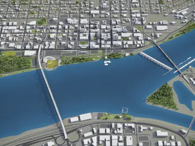 Davenport Low-poly 3D model