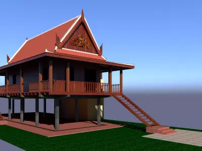 Wood House 3D model