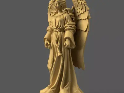 Elegant Christmas Angel STL 3D Printable 3D print model