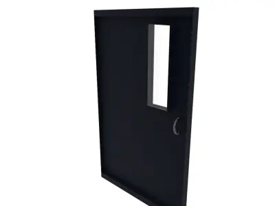 Metal door  Free low-poly 3D model