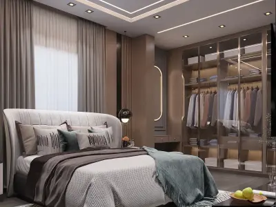 Bedroom 3D model 16